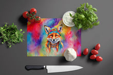 Load image into Gallery viewer, Hippie Animal Fox Glass Cutting Boards – Durable, Decorative Kitchen Art