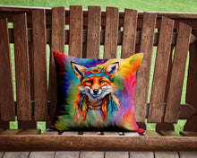 Load image into Gallery viewer, Hippie Animal Fox Throw Pillow - 14x14 Decorative Pillow – Art for Your Home &amp; Patio