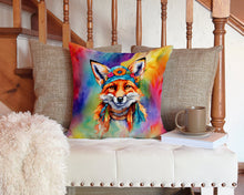 Load image into Gallery viewer, Hippie Animal Fox Throw Pillow - 14x14 Decorative Pillow – Art for Your Home &amp; Patio