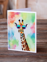 Load image into Gallery viewer, Hippie Animal Giraffe Greeting Cards - Blank Note Cards – 8-Pack of Artist-Designed Cards with Envelopes