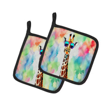 Load image into Gallery viewer, Hippie Animal Giraffe Pot Holders - Set of 2 Decorative Kitchen Helpers | Made in the USA
