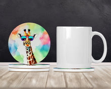 Load image into Gallery viewer, Hippie Animal Giraffe Large Sandstone Coasters Pack of 4