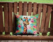 Load image into Gallery viewer, Hippie Animal Giraffe Throw Pillow - 14x14 Decorative Pillow – Art for Your Home &amp; Patio