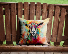 Load image into Gallery viewer, Hippie Animal Goat Throw Pillow - 14x14 Decorative Pillow – Art for Your Home &amp; Patio