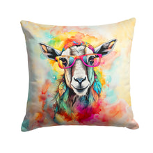 Load image into Gallery viewer, Hippie Animal Goat Throw Pillow - 14x14 Decorative Pillow – Art for Your Home &amp; Patio