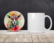 Load image into Gallery viewer, Hippie Animal Goat Large Sandstone Coasters Pack of 4