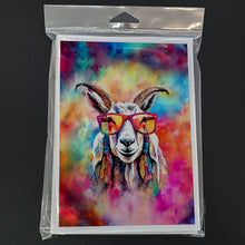 Load image into Gallery viewer, Hippie Animal Goat Greeting Cards - Blank Note Cards – 8-Pack of Artist-Designed Cards with Envelopes