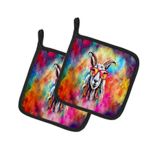 Load image into Gallery viewer, Hippie Animal Goat Pot Holders - Set of 2 Decorative Kitchen Helpers | Made in the USA