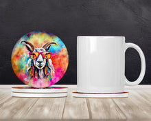 Load image into Gallery viewer, Hippie Animal Goat Large Sandstone Coasters Pack of 4