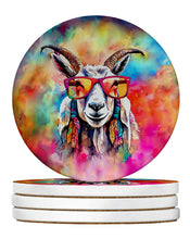 Load image into Gallery viewer, Hippie Animal Goat Large Sandstone Coasters Pack of 4