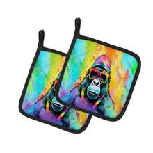 Load image into Gallery viewer, Hippie Animal Gorilla Pot Holders - Set of 2 Decorative Kitchen Helpers | Made in the USA