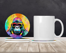 Load image into Gallery viewer, Hippie Animal Gorilla Large Sandstone Coasters Pack of 4
