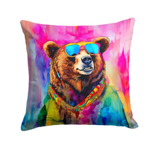 Load image into Gallery viewer, Hippie Animal Grizzly Bear Throw Pillow