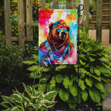 Load image into Gallery viewer, Grizzly Bear Garden Flag - Hippie Aniimals - Animal-Themed Yard Decor