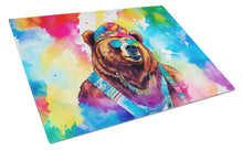 Load image into Gallery viewer, Hippie Animal Grizzly Bear Glass Cutting Boards – Durable, Decorative Kitchen Art