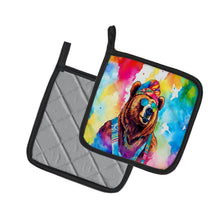 Load image into Gallery viewer, Hippie Animal Grizzly Bear Pot Holders - Set of 2 Decorative Kitchen Helpers | Made in the USA