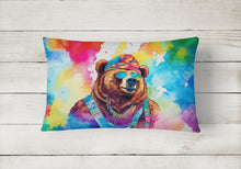 Load image into Gallery viewer, Hippie Animal Grizzly Bear Throw Pillow