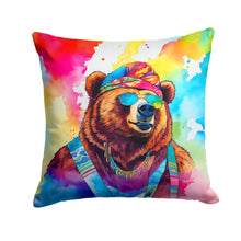 Load image into Gallery viewer, Hippie Animal Grizzly Bear Throw Pillow - 14x14 Decorative Pillow – Art for Your Home &amp; Patio