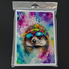 Load image into Gallery viewer, Hippie Animal Hedgehog Greeting Cards - Blank Note Cards – 8-Pack of Artist-Designed Cards with Envelopes