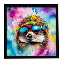 Load image into Gallery viewer, Hippie Animal Hedgehog Framed Metal Print
