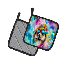 Load image into Gallery viewer, Hippie Animal Hedgehog Pot Holders - Set of 2 Decorative Kitchen Helpers | Made in the USA