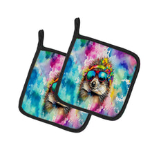 Load image into Gallery viewer, Hippie Animal Hedgehog Pot Holders - Set of 2 Decorative Kitchen Helpers | Made in the USA