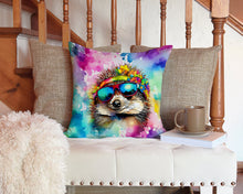 Load image into Gallery viewer, Hippie Animal Hedgehog Throw Pillow - 14x14 Decorative Pillow – Art for Your Home &amp; Patio