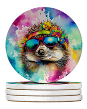 Load image into Gallery viewer, Hippie Animal Hedgehog Large Sandstone Coasters Pack of 4