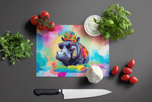 Load image into Gallery viewer, Hippie Animal Hippopotamus Glass Cutting Boards – Durable, Decorative Kitchen Art