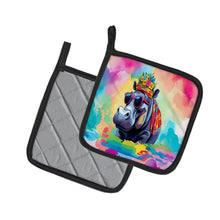Load image into Gallery viewer, Hippie Animal Hippopotamus Pot Holders - Set of 2 Decorative Kitchen Helpers | Made in the USA