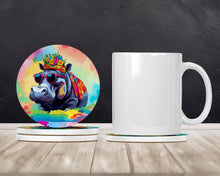 Load image into Gallery viewer, Hippie Animal Hippopotamus Large Sandstone Coasters Pack of 4