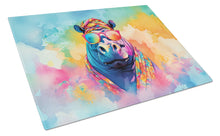 Load image into Gallery viewer, Hippie Animal Hippopotamus Glass Cutting Boards – Durable, Decorative Kitchen Art