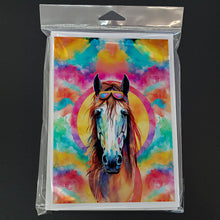 Load image into Gallery viewer, Hippie Animal Horse Greeting Cards - Blank Note Cards – 8-Pack of Artist-Designed Cards with Envelopes