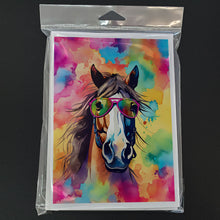 Load image into Gallery viewer, Hippie Animal Horse Greeting Cards - Blank Note Cards – 8-Pack of Artist-Designed Cards with Envelopes