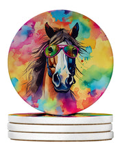 Load image into Gallery viewer, Hippie Animal Horse Large Sandstone Coasters Pack of 4