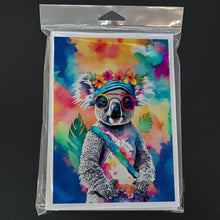Load image into Gallery viewer, Hippie Animal Koala Greeting Cards - Blank Note Cards – 8-Pack of Artist-Designed Cards with Envelopes