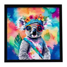 Load image into Gallery viewer, Hippie Animal Koala Framed Metal Print
