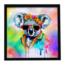Load image into Gallery viewer, Hippie Animal Koala Framed Metal Print