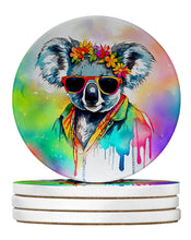 Load image into Gallery viewer, Hippie Animal Koala Large Sandstone Coasters Pack of 4