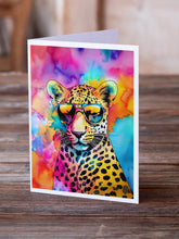Load image into Gallery viewer, Hippie Animal Leopard Greeting Cards - Blank Note Cards – 8-Pack of Artist-Designed Cards with Envelopes