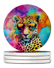 Load image into Gallery viewer, Hippie Animal Leopard Large Sandstone Coasters Pack of 4