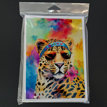 Load image into Gallery viewer, Hippie Animal Leopard Greeting Cards - Blank Note Cards – 8-Pack of Artist-Designed Cards with Envelopes