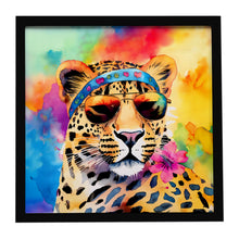 Load image into Gallery viewer, Hippie Animal Leopard Framed Metal Print