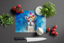 Load image into Gallery viewer, Hippie Animal Llama Glass Cutting Boards – Durable, Decorative Kitchen Art