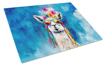 Load image into Gallery viewer, Hippie Animal Llama Glass Cutting Boards – Durable, Decorative Kitchen Art