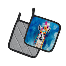 Load image into Gallery viewer, Hippie Animal Llama Pot Holders - Set of 2 Decorative Kitchen Helpers | Made in the USA