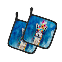 Load image into Gallery viewer, Hippie Animal Llama Pot Holders - Set of 2 Decorative Kitchen Helpers | Made in the USA