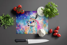 Load image into Gallery viewer, Hippie Animal Llama Glass Cutting Boards – Durable, Decorative Kitchen Art