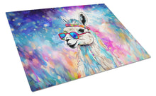 Load image into Gallery viewer, Hippie Animal Llama Glass Cutting Boards – Durable, Decorative Kitchen Art