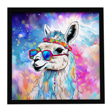 Load image into Gallery viewer, Hippie Animal Llama Framed Metal Print